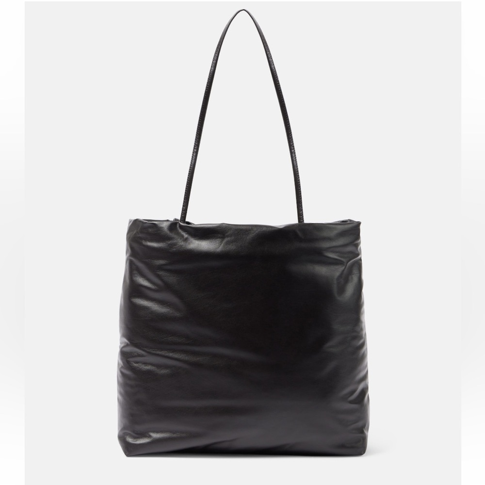 The Row Pim Leather Tote Bag | Dark brown pld